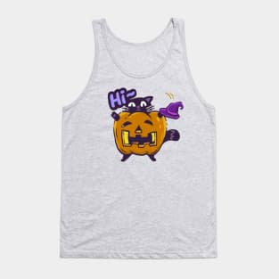 Hi cat emote on halloween Tank Top